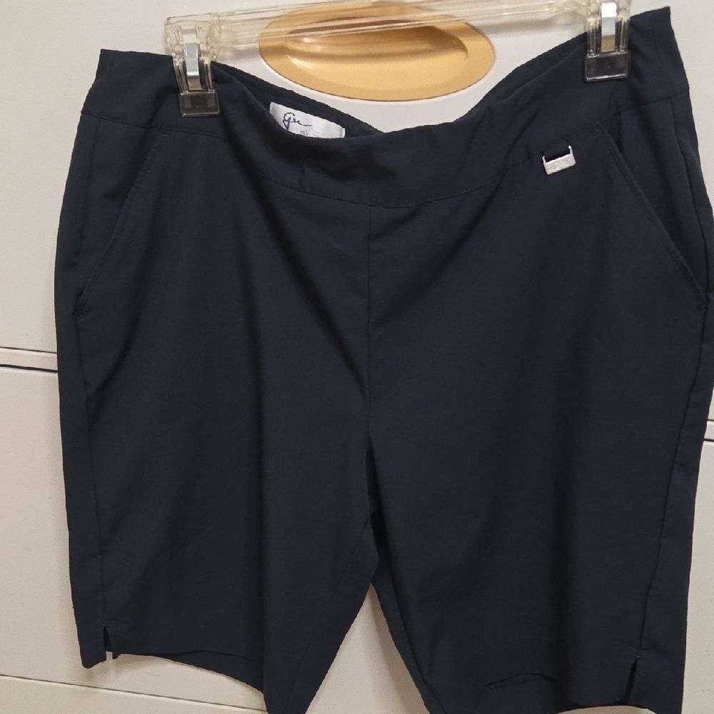 Greg Norman Collection Dark Blue Flat Front Shorts